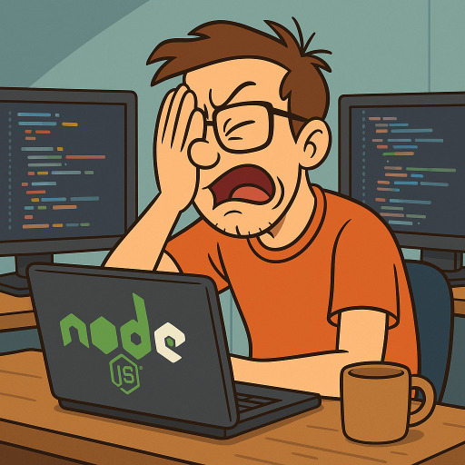 'Frustrated Developer slapping himself in the face'